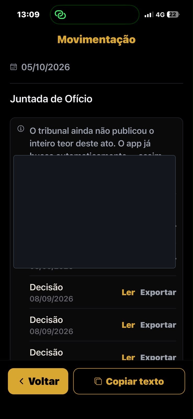 Movimentações